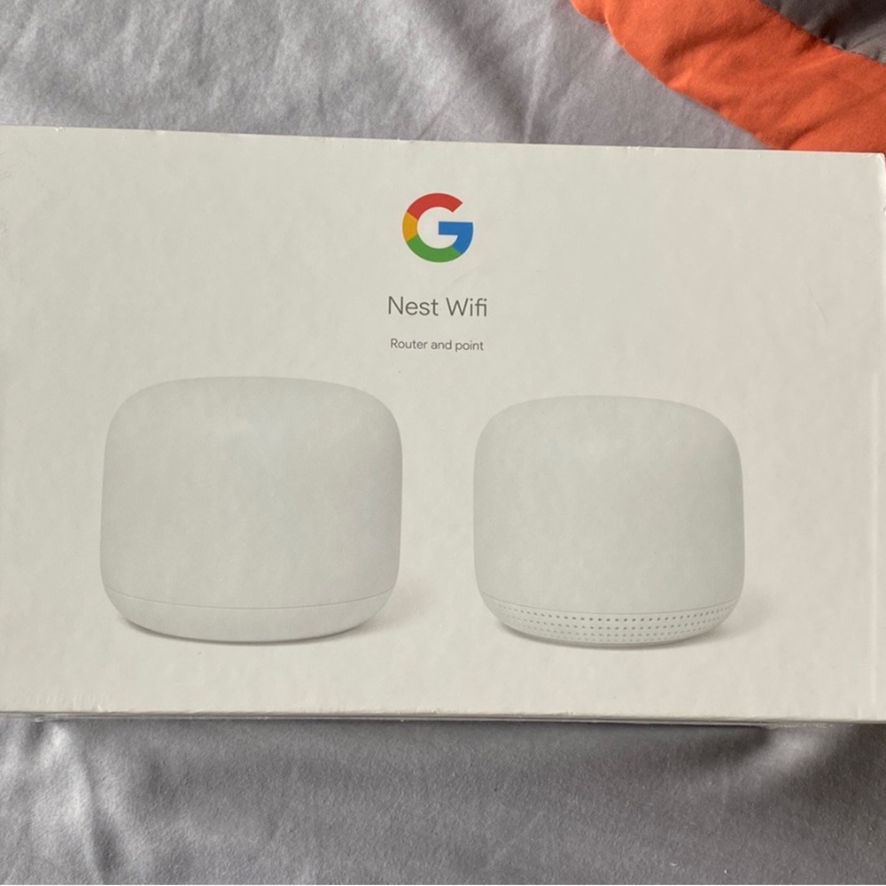 New Google Nest Mesh Wi-Fi Router and Pointer. 1 sealed and 1 opened but unused - Picture 2 of 3
